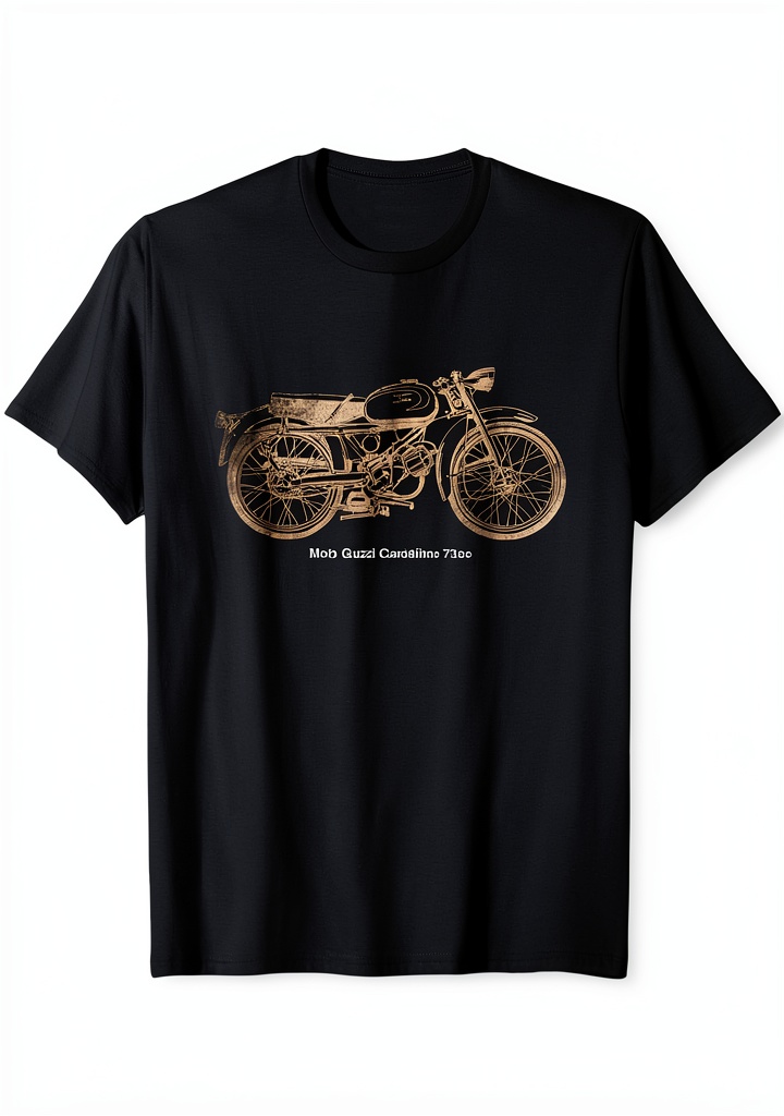 Men's graphic tee with vintage motorcycle design