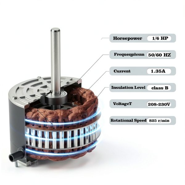 upmbzie 1/6 HP Motor for Home Air Conditioner Replacement-3
